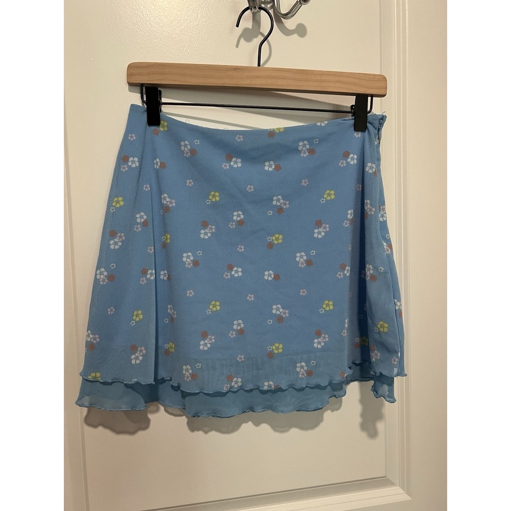 Forever 21 Hawaiian Skirt Blue Size‎ Large Tropical Vacation